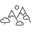 Icône de destinations montagneuses